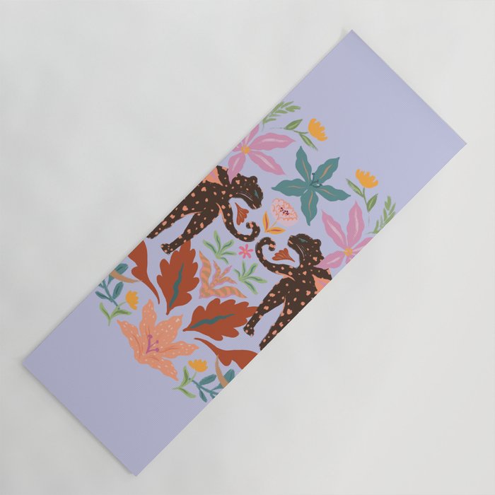 Lilac Whimsical Garden  Yoga Mat Gallery Image 1