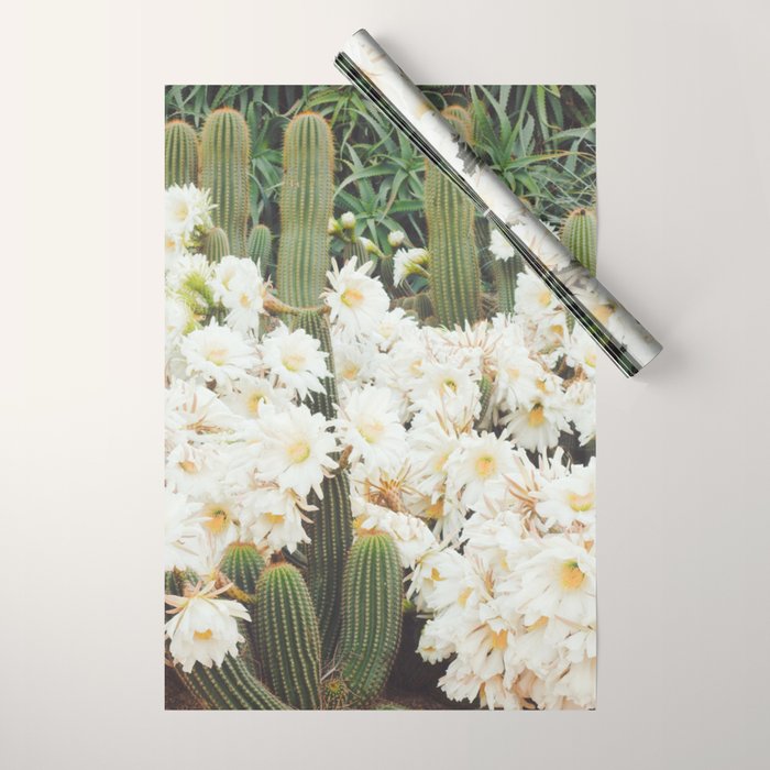 Cactus and Flowers Wrapping Paper Gallery Image 1