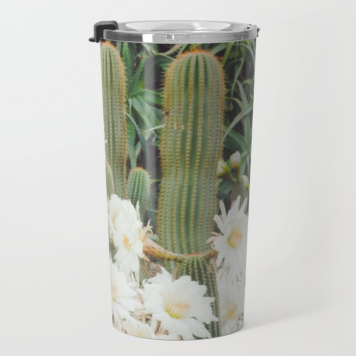 Cactus and Flowers Travel Mug Gallery Image 3