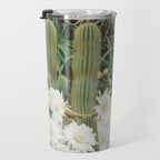 Cactus and Flowers Travel Mug Gallery Image 3