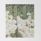 Cactus and Flowers Throw Blanket Gallery Image 2