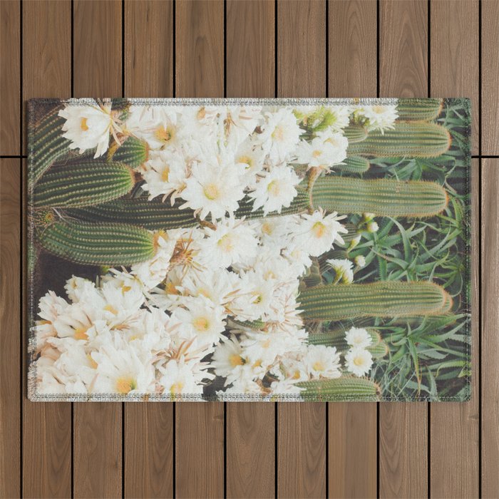 Cactus and Flowers Outdoor Rug