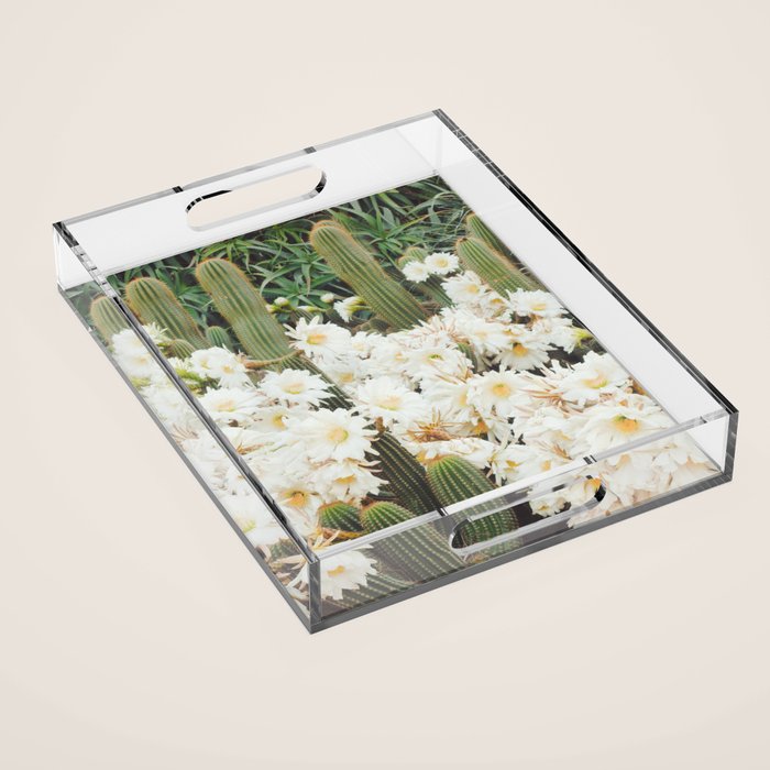 Cactus and Flowers Acrylic Tray Gallery Image 1
