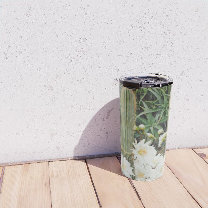 Cactus and Flowers Travel Mug Gallery Image 4