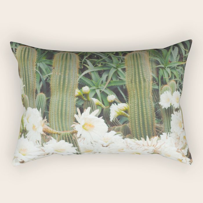 Cactus and Flowers Rectangular Pillow Gallery Image 1