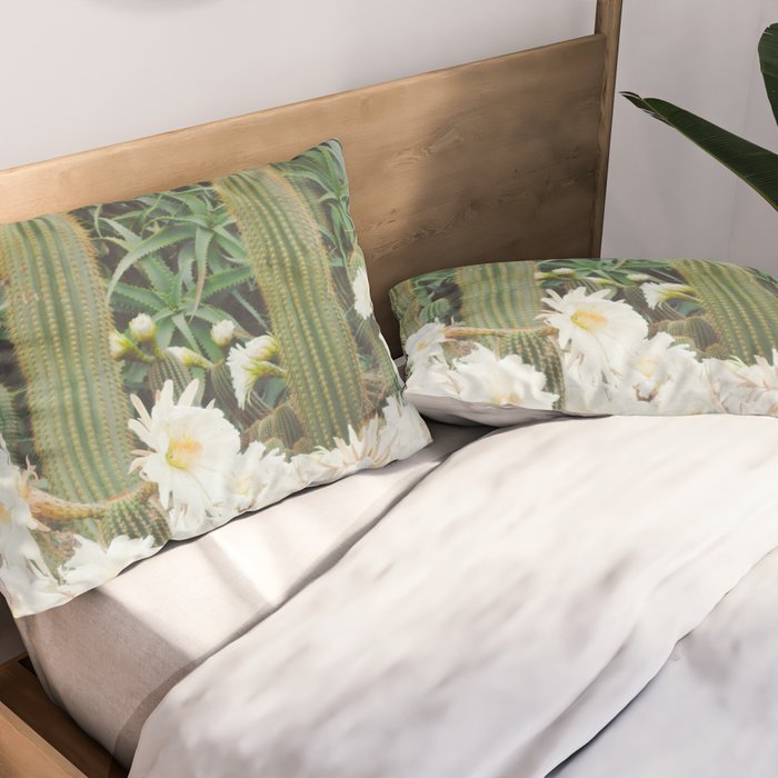 Cactus and Flowers Pillow Sham Gallery Image 2