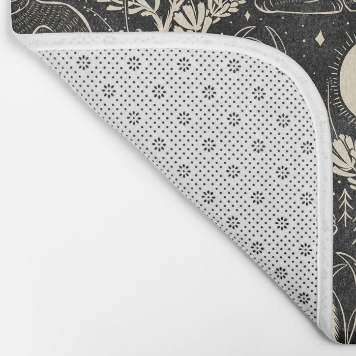Jackalope - black and cream  Bath Mat Gallery Image 2