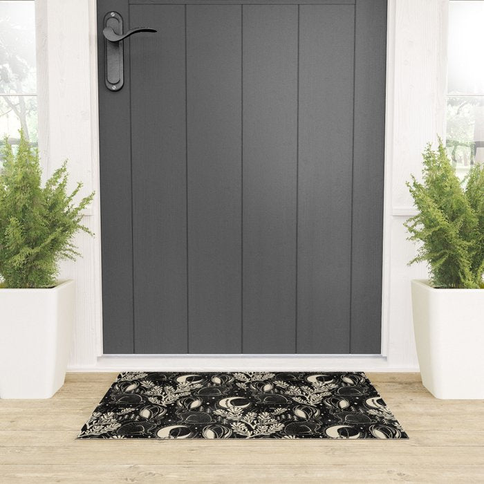 Jackalope - black and cream  Welcome Mat Gallery Image 3