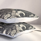 Jackalope - black and cream  Pillow Sham Gallery Image 3