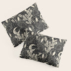 Jackalope - black and cream  Pillow Sham Gallery Image 3