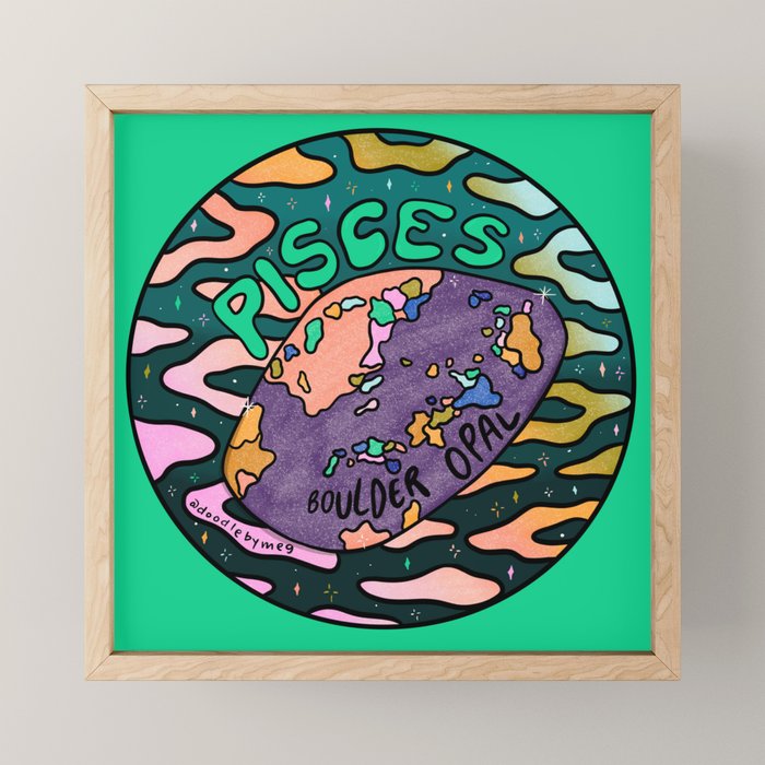 Pisces Crystal Mini Art Print Gallery Image 1