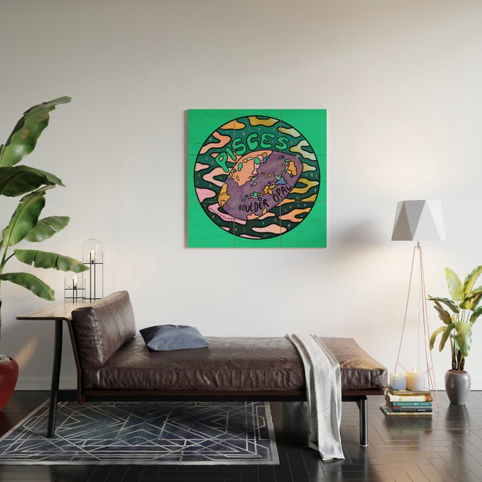 Pisces Crystal Wood Wall Art Gallery Image 2