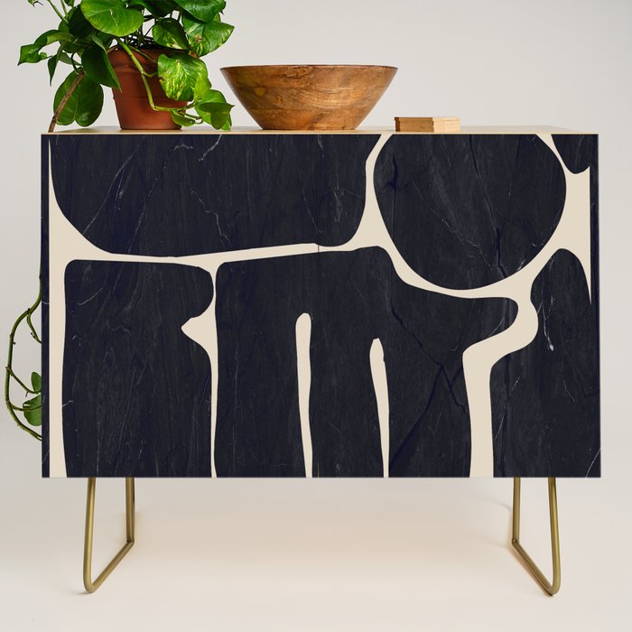 Modern Abstract Minimal Shapes 162 Credenza Gallery Image 1