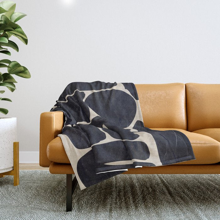 Modern Abstract Minimal Shapes 162 Throw Blanket Gallery Image 1
