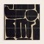 Modern Abstract Minimal Shapes 162 Wood Wall Art Gallery Image 1