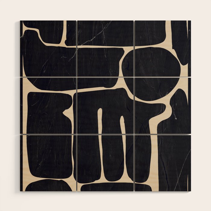 Modern Abstract Minimal Shapes 162 Wood Wall Art Gallery Image 1
