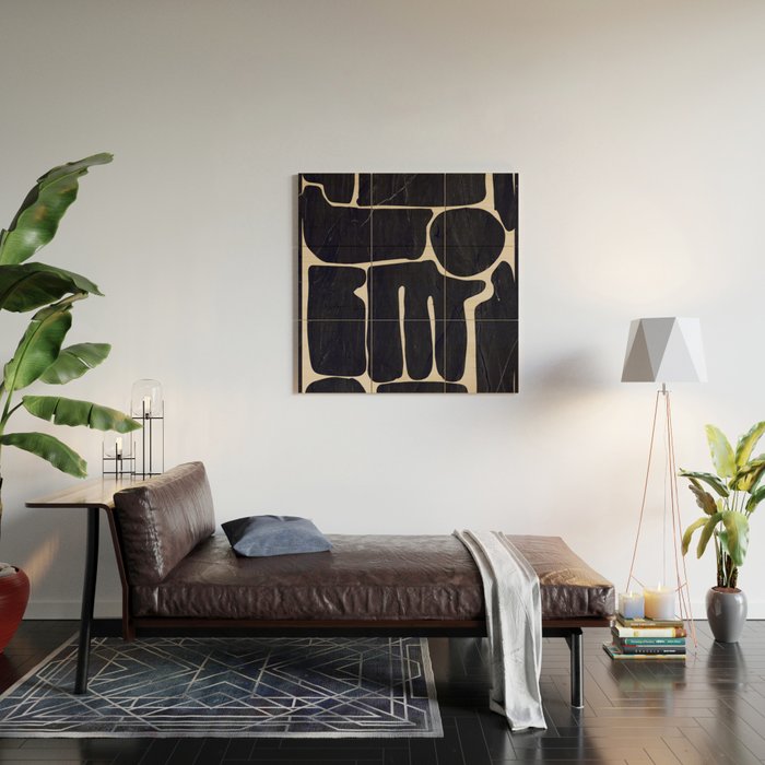 Modern Abstract Minimal Shapes 162 Wood Wall Art Gallery Image 2