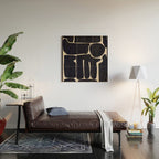 Modern Abstract Minimal Shapes 162 Wood Wall Art Gallery Image 2