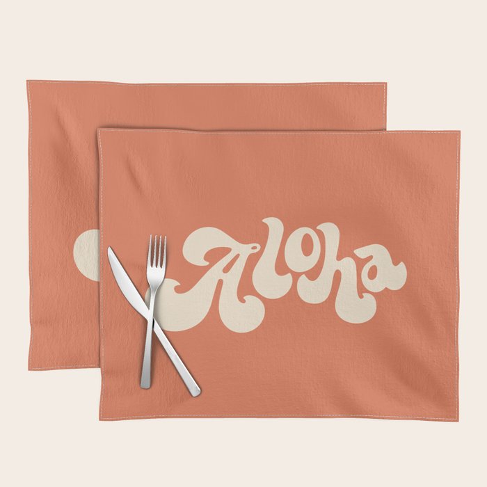 Aloha orange Placemat Gallery Image 1