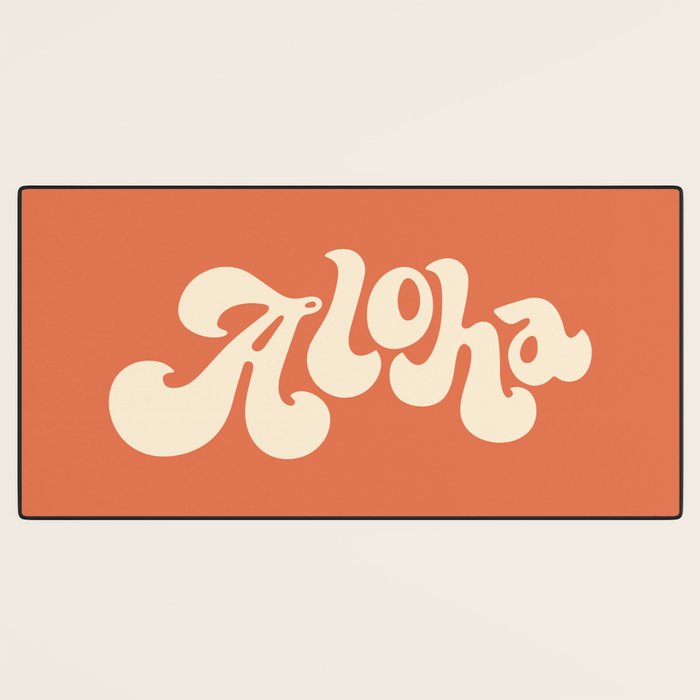 Aloha orange Desk Mat Gallery Image 3