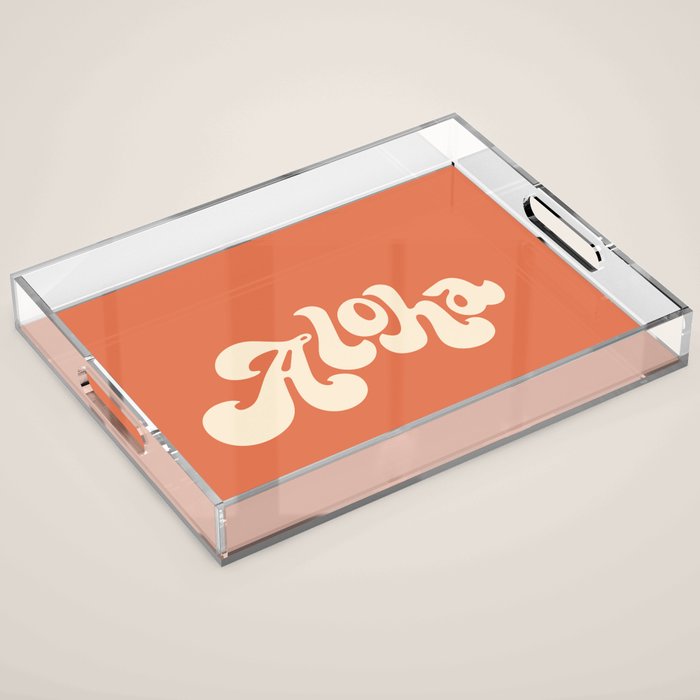 Aloha orange Acrylic Tray Gallery Image 1