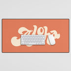 Aloha orange Desk Mat Gallery Image 1