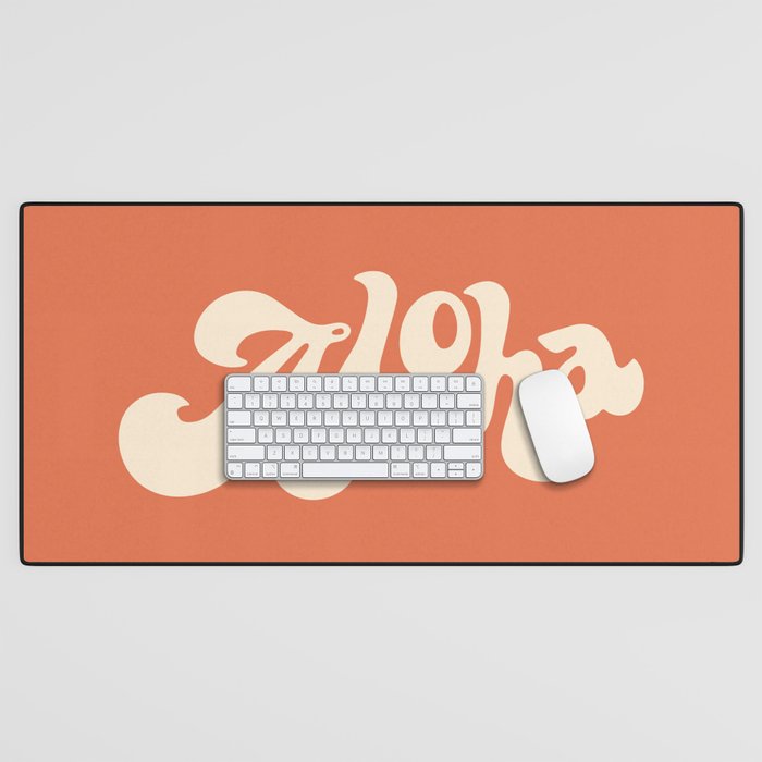 Aloha orange Desk Mat Gallery Image 1