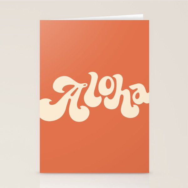 Aloha orange Stationery Card Gallery Image 1