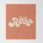 Aloha orange Throw Blanket Gallery Image 2