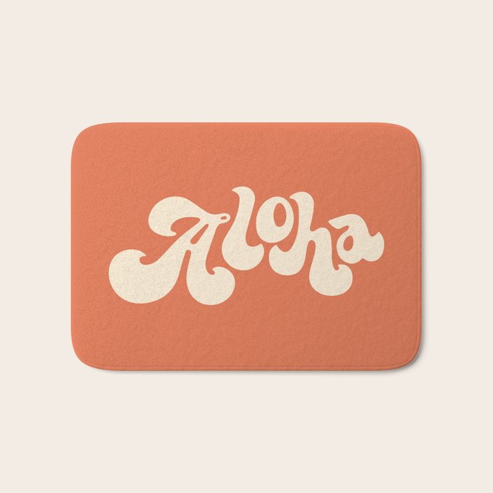 Aloha orange Bath Mat Gallery Image 1