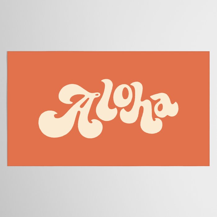 Aloha orange Tablecloth Gallery Image 2