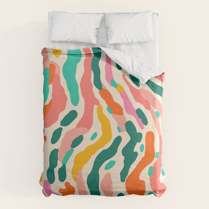 Colorful abstract tie dye stripe art pattern Duvet Cover Gallery Image 6