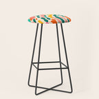 Colorful abstract tie dye stripe art pattern Stool Gallery Image 1