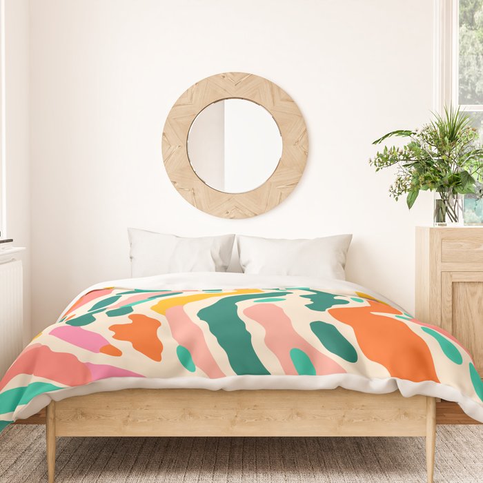 Colorful abstract tie dye stripe art pattern Duvet Cover Gallery Image 3