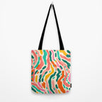 Colorful abstract tie dye stripe art pattern Tote Bag Gallery Image 2