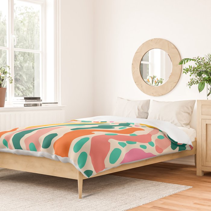 Colorful abstract tie dye stripe art pattern Duvet Cover Gallery Image 2