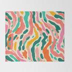 Colorful abstract tie dye stripe art pattern Throw Blanket Gallery Image 2