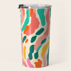 Colorful abstract tie dye stripe art pattern Travel Mug Gallery Image 3