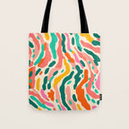 Colorful abstract tie dye stripe art pattern Tote Bag Gallery Image 1