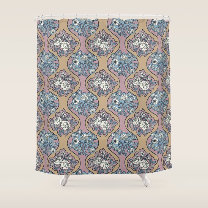 Antique Floral Beauty Shower Curtain Gallery Image 1