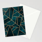 Deep Teal Stone Stationery Card Gallery Image 2