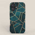 Deep Teal Stone iPhone Case Gallery Image 1