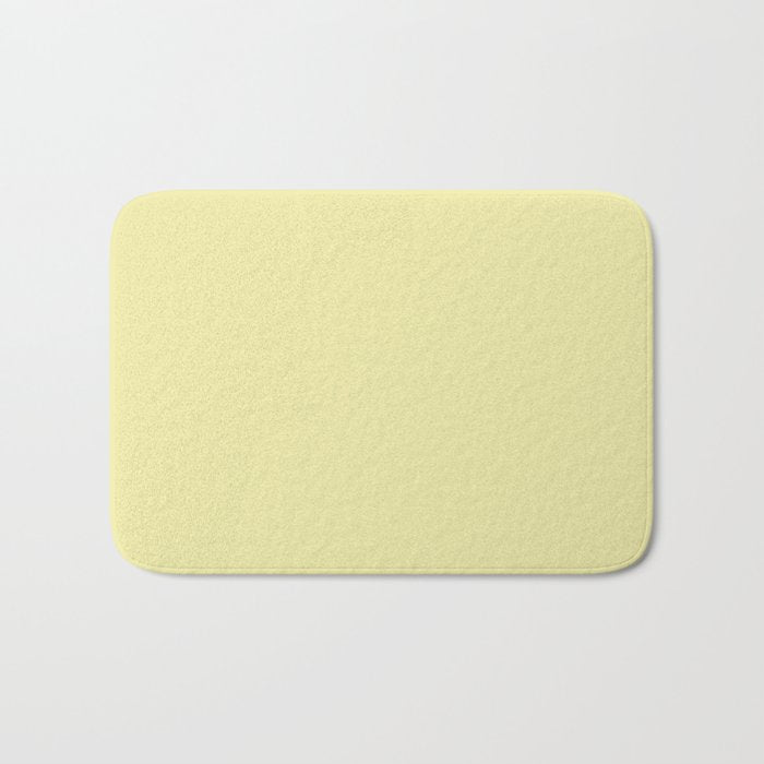 Soft Yellow Solid Color Bath Mat Gallery Image 1