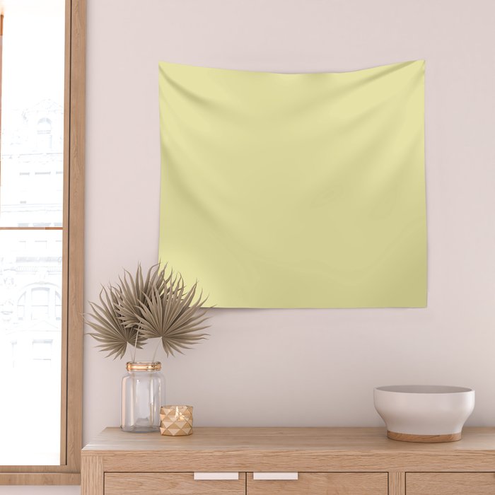Soft Yellow Solid Color Wall Tapestry Gallery Image 2