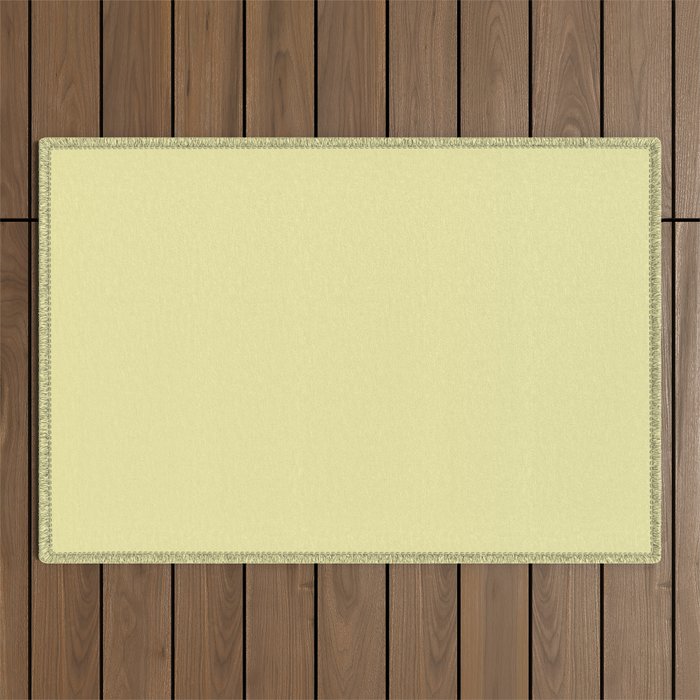 Soft Yellow Solid Color Outdoor Rug Gallery Image 1