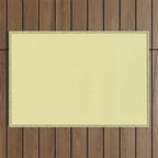 Soft Yellow Solid Color Outdoor Rug Gallery Image 1