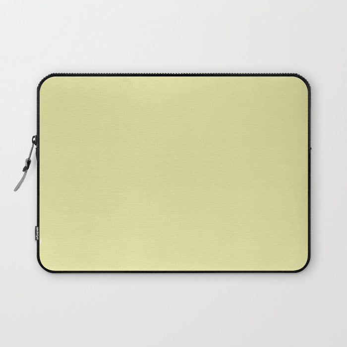 Soft Yellow Solid Color Laptop Sleeve Gallery Image 1
