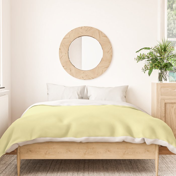 Soft Yellow Solid Color Duvet Cover Gallery Image 3