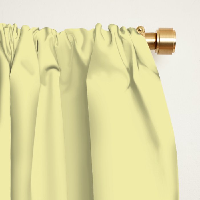 Soft Yellow Solid Color Window Curtain Gallery Image 2