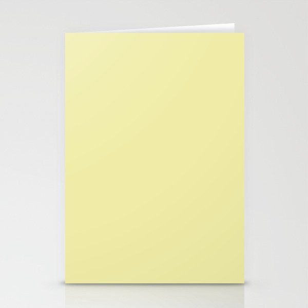 Soft Yellow Solid Color Stationery Card Gallery Image 1